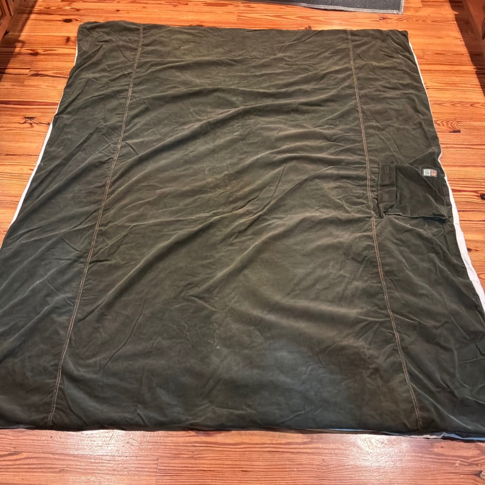 VTG Ralph Lauren Surplus 64 Duvet Cover Corduroy Olive Green Cotton Twill USA